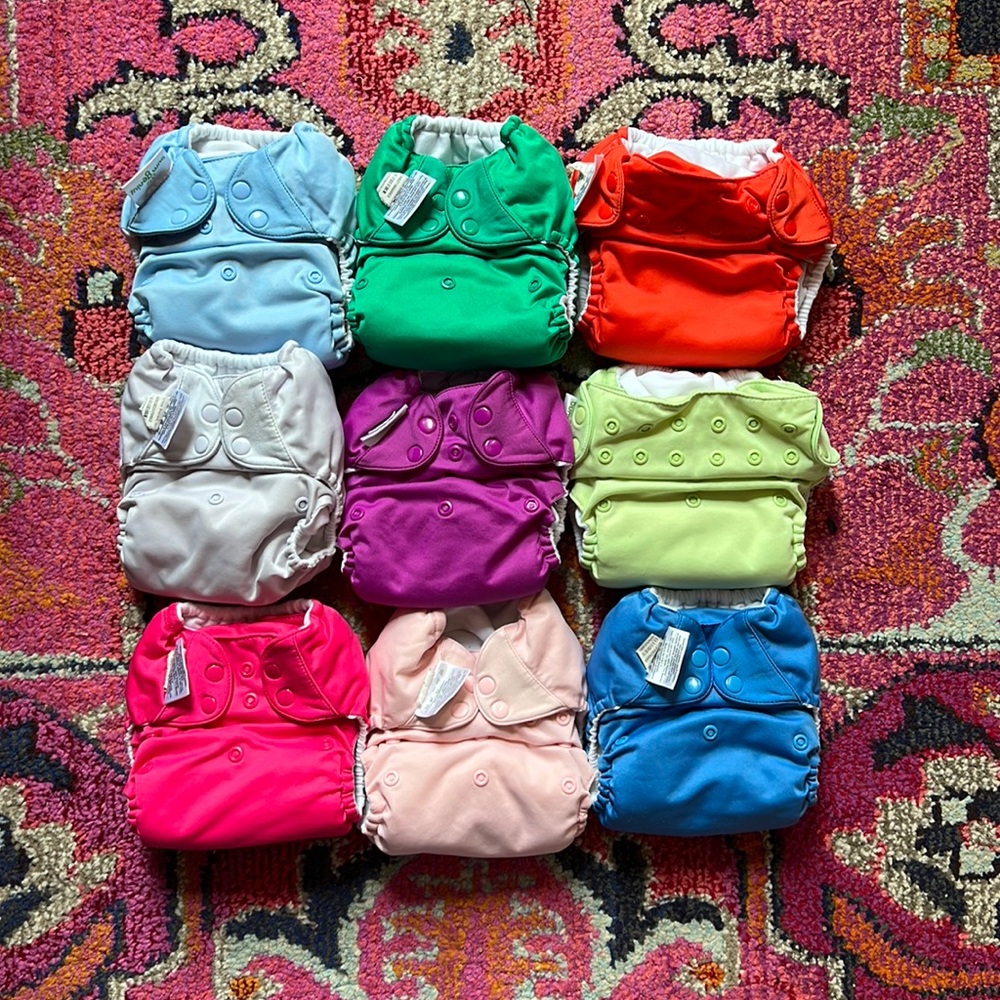 Bum Genius Cloth Diaper Covers and Inserts Bright Colors
